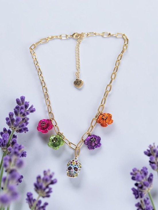 Betsey Johnson Jewelry - NEW Betsey Johnson Sugar with Crystals and Flowers Pendant Necklace New In Box